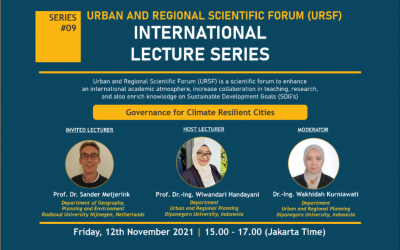 INTERNATIONAL LECTURE SERIES 2021 SERIES #09 GOVERNANCE FOR CLIMATE RESILIENT CITIES